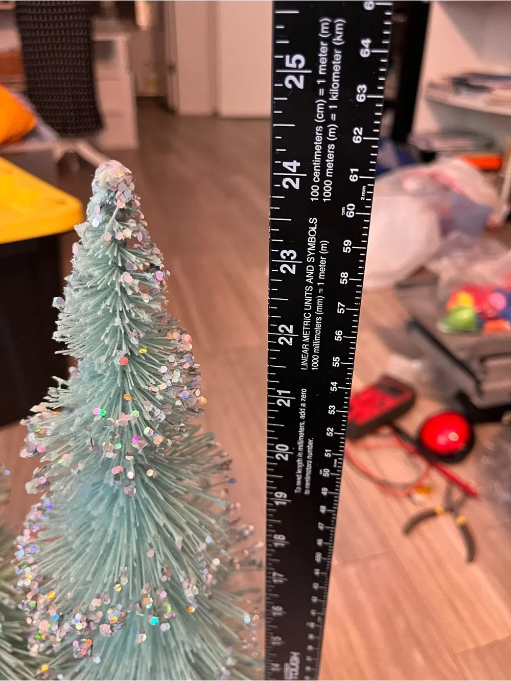 Set 2 Macaron Flocked Pastel Green Large 2 Ft 24” Bottle Brush Christmas Trees